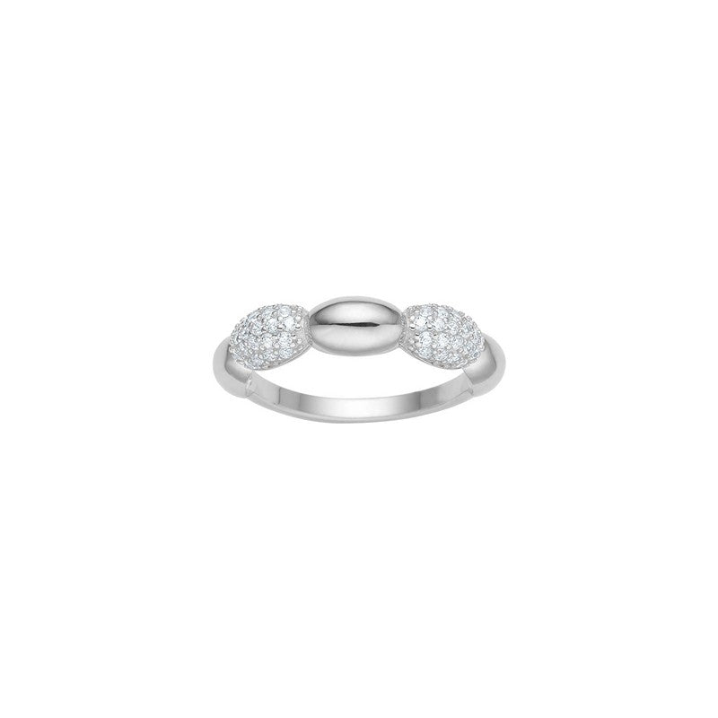 REBECCANOR ring i 925 sterlingsølv med hvide zirkonia i pavé fra JoanliNor.